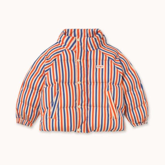  [키즈] 타이니코튼 패딩 키즈 스트라이프 반팔 패딩 재킷