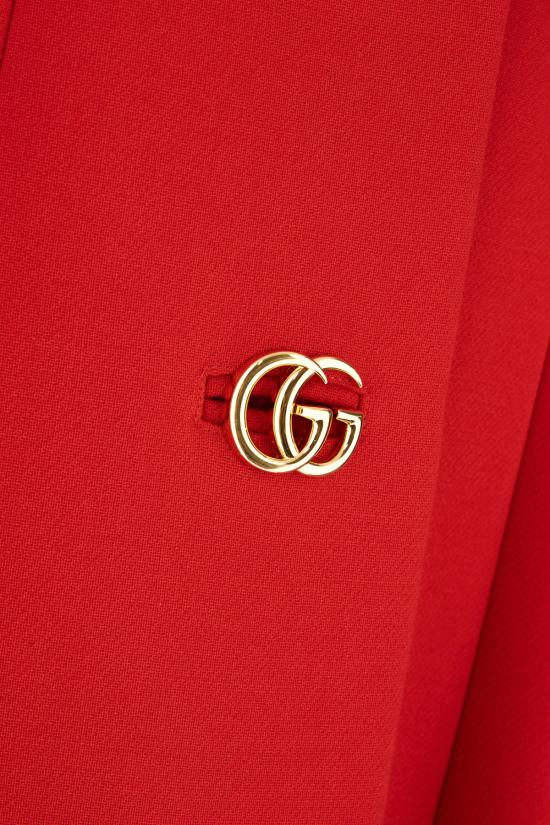 26SS 구찌 더블 G 버튼 울 나떼 코트 860471ZHW10 6544 Rosso - GUCCI