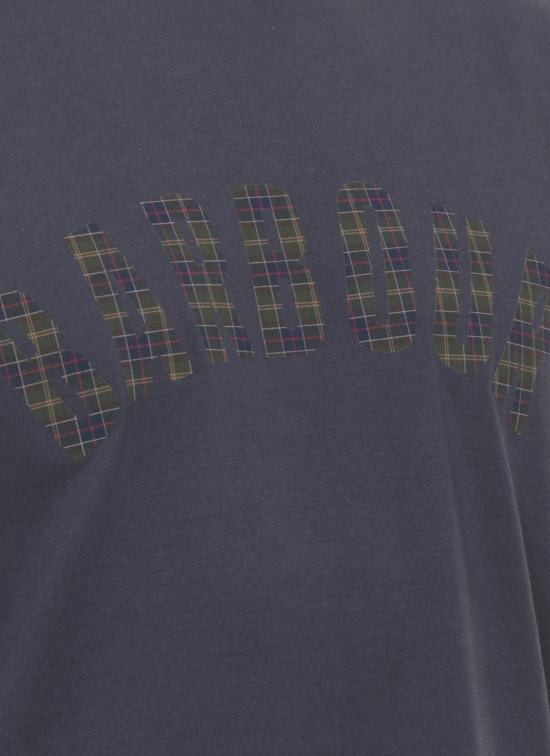 26SS 바버 반팔 티셔츠 MTS1562 MTSNY91 Blue - BARBOUR