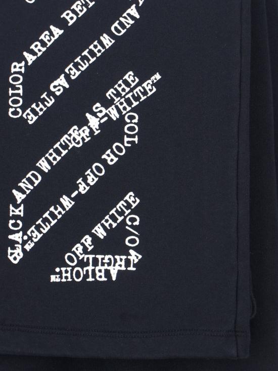 26SS 오프화이트 스트레이트 팬츠 OMCH05AS26FLE00800 BLACK Black - OFF WHITE