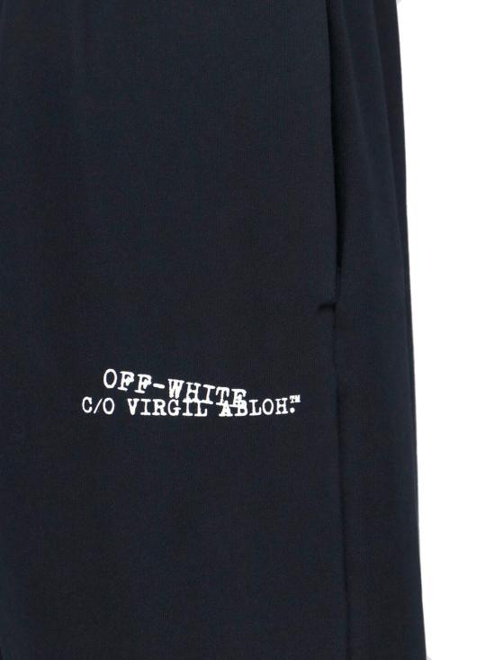 26SS 오프화이트 스트레이트 팬츠 OMCH05AS26FLE00800 BLACK Black - OFF WHITE