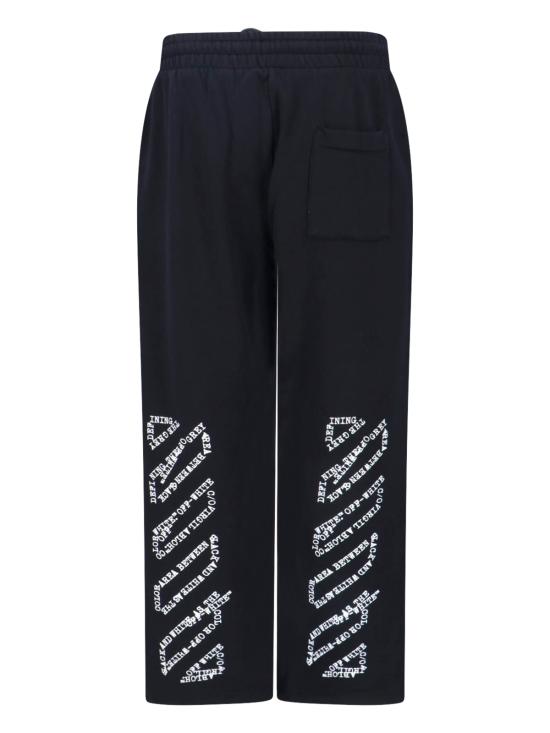 26SS 오프화이트 스트레이트 팬츠 OMCH05AS26FLE00800 BLACK Black - OFF WHITE