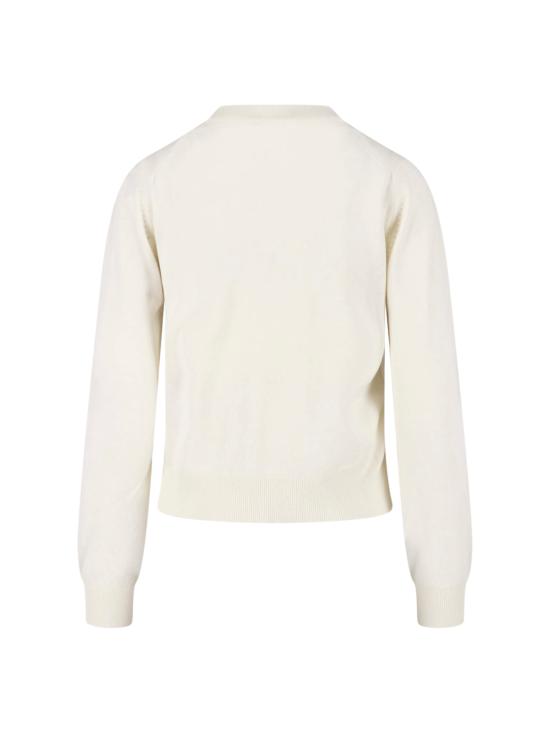 26SS 메종키츠네 베이비 폭스 메리노 레귤러 가디건 PW00502KT1181 0383 White - MAISON KITSUNE