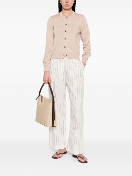 26SS 메종키츠네 베이비 폭스 메리노 레귤러 가디건 PW00502KT1181 0429 Beige - MAISON KITSUNE