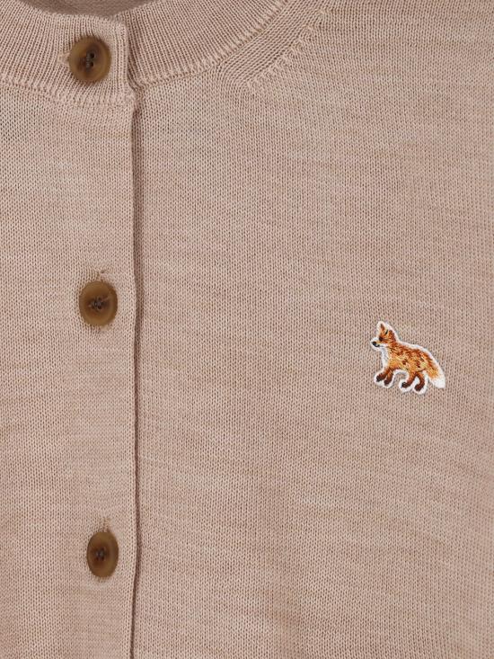26SS 메종키츠네 베이비 폭스 메리노 레귤러 가디건 PW00502KT1181 0429 Beige - MAISON KITSUNE