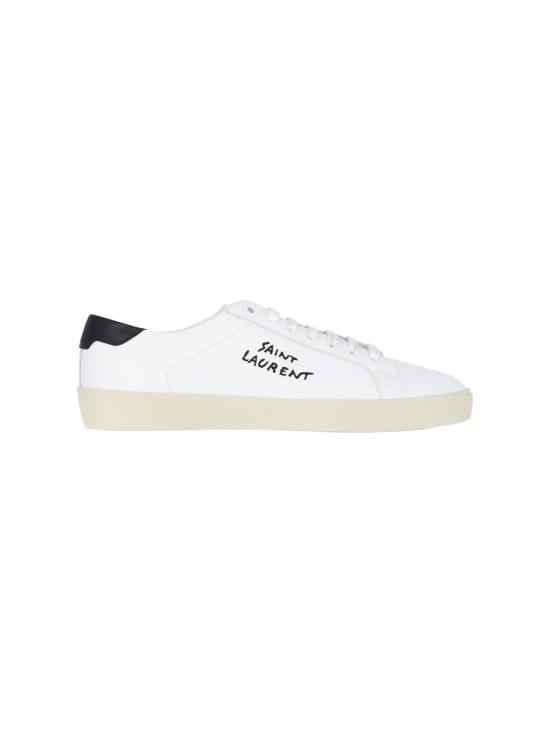 25FW 생로랑 스무스 레더 코트 클래식 SL/06 스니커즈 610685 AABEE 9061 White