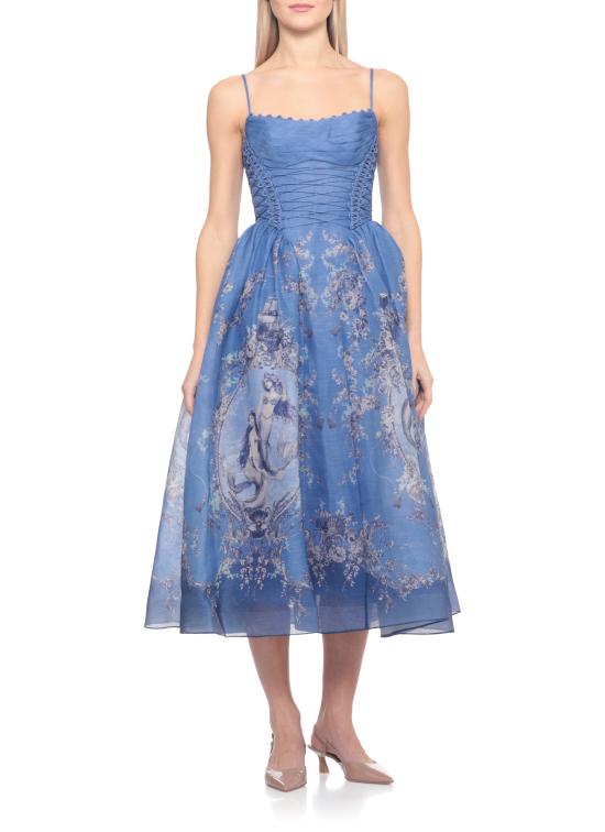 26SS 짐머만 미디 원피스 6347DC261 BLME Blue - ZIMMERMANN