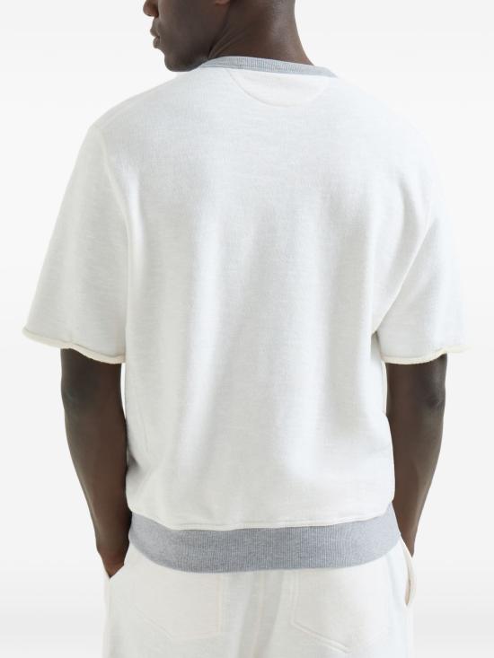 26SS 브루넬로 쿠치넬리 긴팔 티셔츠 MR8313378G CTQ27 White - BRUNELLO CUCINELLI