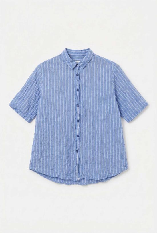  파드칼레 블라우스 Pas De Calais 스트라이프 Ss  색스 블루