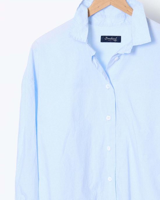  버그파벨 셔츠 베르그파벨 6월 셔츠 마이크로 체크 - BERGFABEL