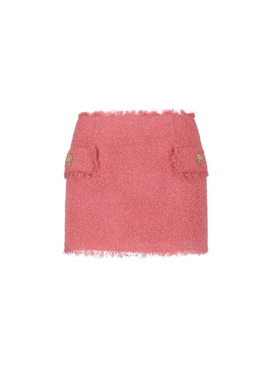  발망 숏 스커트 트위드 미니 스커트 핑크