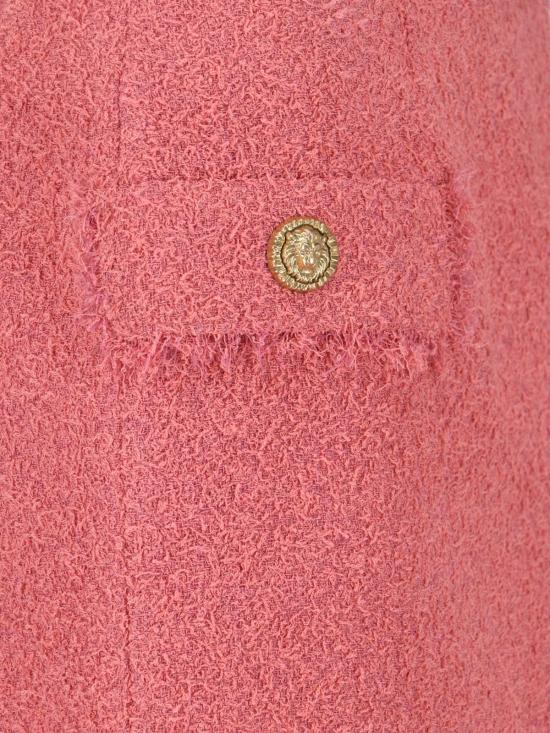  발망 숏 스커트 트위드 미니 스커트 핑크 - BALMAIN