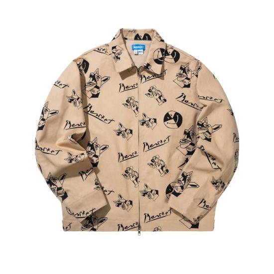  마켓 자켓 스마일리 큐비즘 작업 재킷