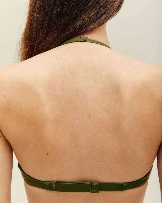  하이트 비키니 수영복 Haight Duda 홀터 비키니 탑 올리브 그린 - HAIGHT