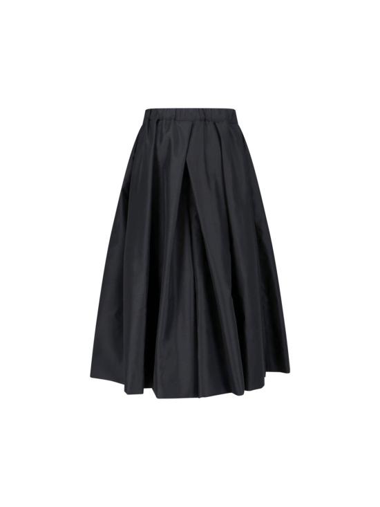  꼼데가르송 미디 스커트 Comme Des Garçons 미디 길이 풀 스커트 블랙 - COMME DES GARCONS