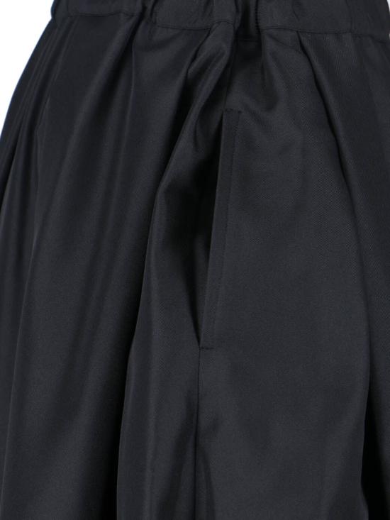  꼼데가르송 미디 스커트 Comme Des Garçons 미디 길이 풀 스커트 블랙 - COMME DES GARCONS