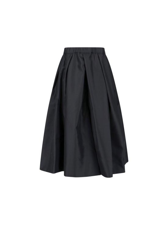  꼼데가르송 미디 스커트 Comme Des Garçons 미디 길이 풀 스커트 블랙