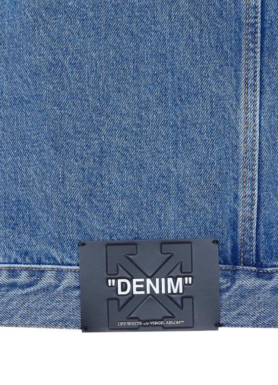  오프화이트 데님 자켓 하프 애로우 스케이트 데님 재킷 블루 - OFF WHITE
