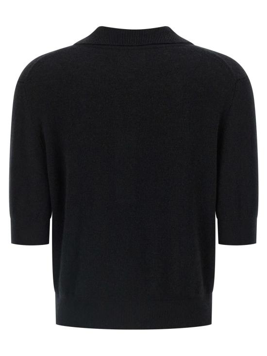  케이트 반팔 티셔츠 Khaite Shrunken 조 폴로 셔츠 블랙 - KHAITE