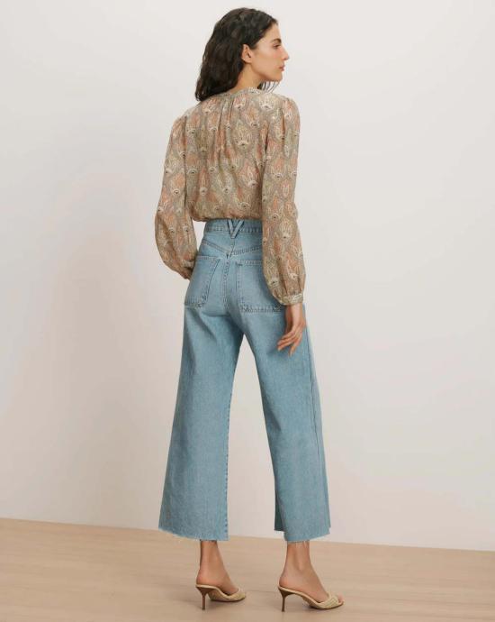  베로니카비어드 블라우스 베로니카 비어드 애슐린 탑 스톤 카키 멀티 - VERONICA BEARD