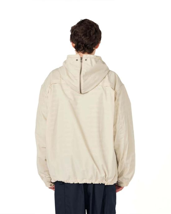  나나미카 자켓 나일론 트윌 후드 재킷 라이트 베이지 - NANAMICA