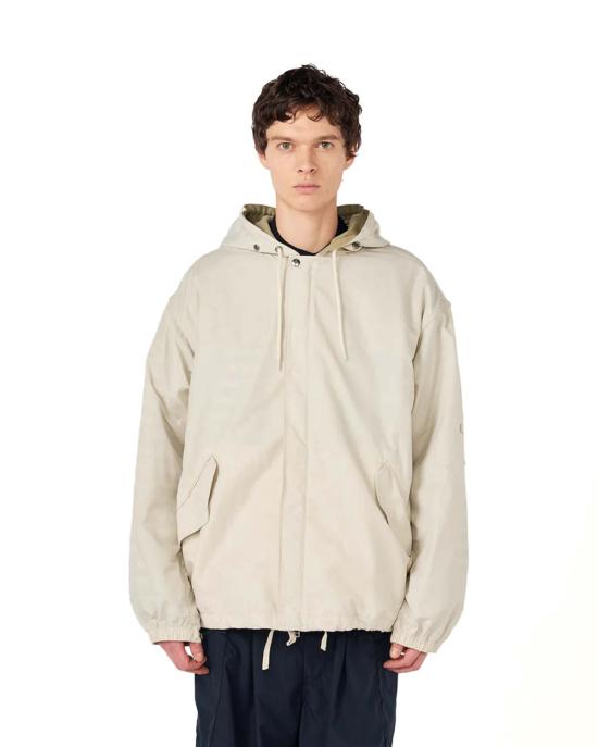 나나미카 자켓 나일론 트윌 후드 재킷 라이트 베이지 - NANAMICA