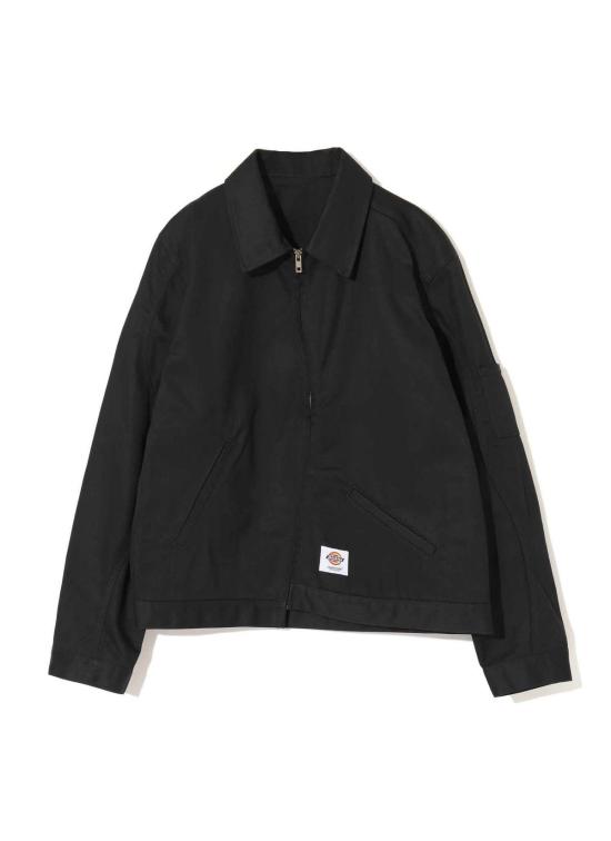  언더커버 봄버 자켓 X 디키스 트윌 곡선형 지퍼 블라우스