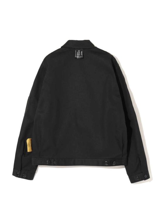  언더커버 봄버 자켓 X 디키스 트윌 곡선형 지퍼 블라우스 - UNDERCOVER