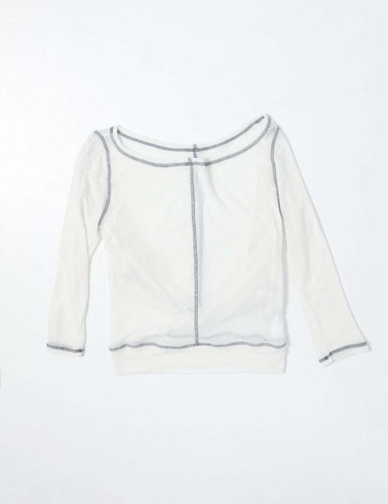  ULIKASANCTUS 블라우스 울리카 산투스 백 플레어 메쉬 탑 - OTHER BRANDS