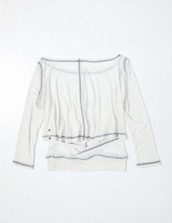  ULIKASANCTUS 블라우스 울리카 산투스 백 플레어 메쉬 탑 - OTHER BRANDS