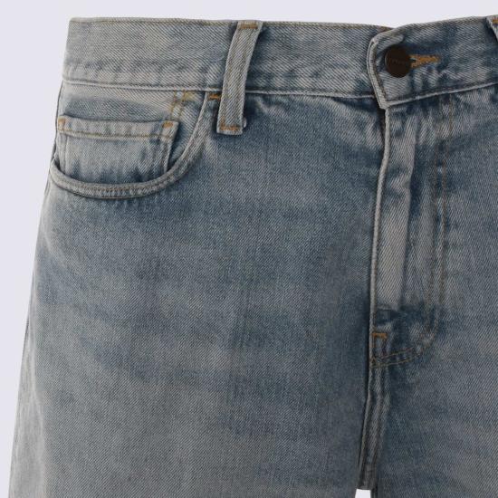  칼하트 숏팬츠 카하트 코튼 반바지 블루 헤비 워른 - CARHARTT