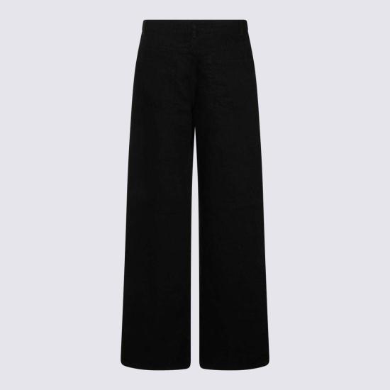  더로우 데님 팬츠 더 로우 코튼 에글리타 진 블랙 - THE ROW