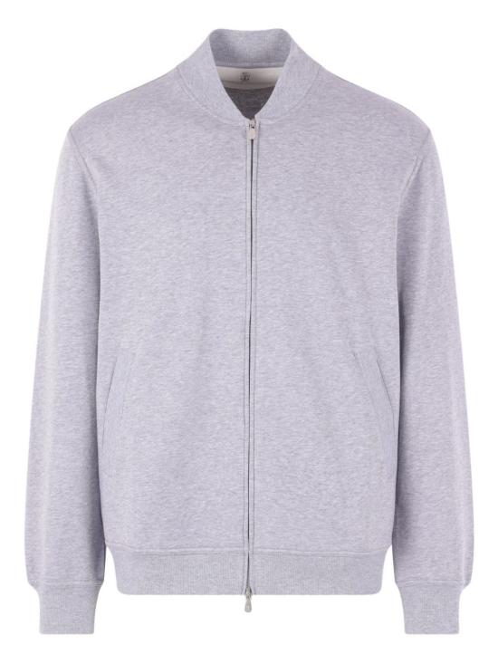 26SS 브루넬로 쿠치넬리 지퍼 디테일 테크노 코튼 플리스 MW8639072G C9300 Grey