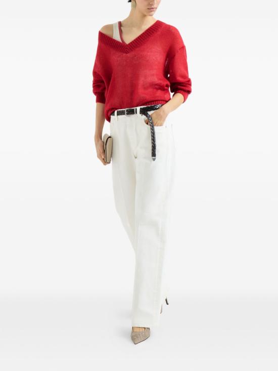 26SS 브루넬로 쿠치넬리 스웨터 M2I776852 C9053 Red - BRUNELLO CUCINELLI