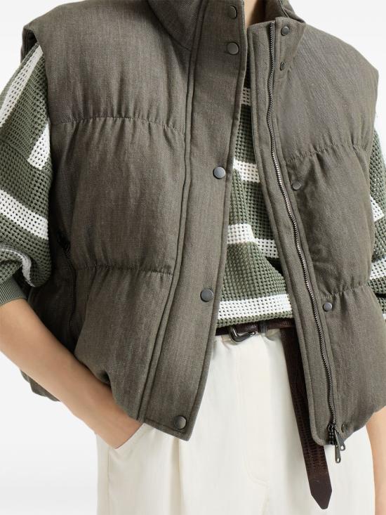 26SS 브루넬로 쿠치넬리 베스트 MB1257605 C004 Green - BRUNELLO CUCINELLI