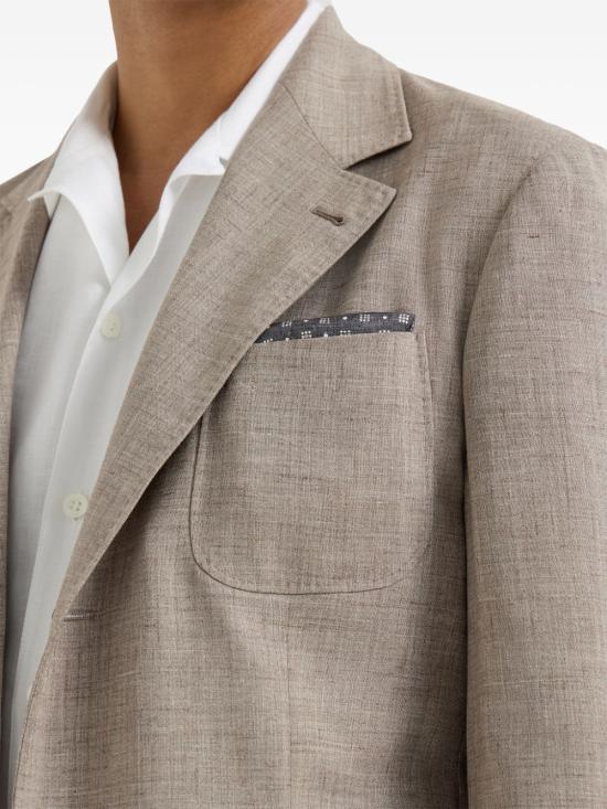 26SS 브루넬로 쿠치넬리 수트 자켓 MZ4047BND C040 Beige - BRUNELLO CUCINELLI