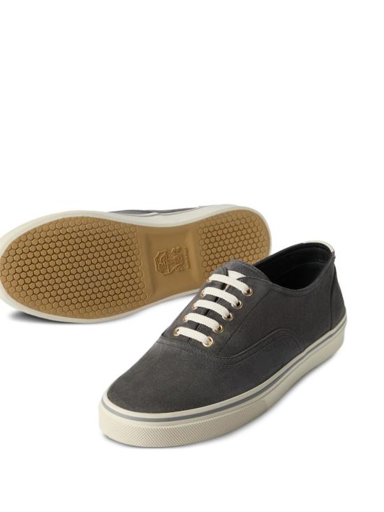 26SS 브루넬로 쿠치넬리 리버스 카프스킨 스니커즈 MZUPIGZ334 CCC62 Grey - BRUNELLO CUCINELLI