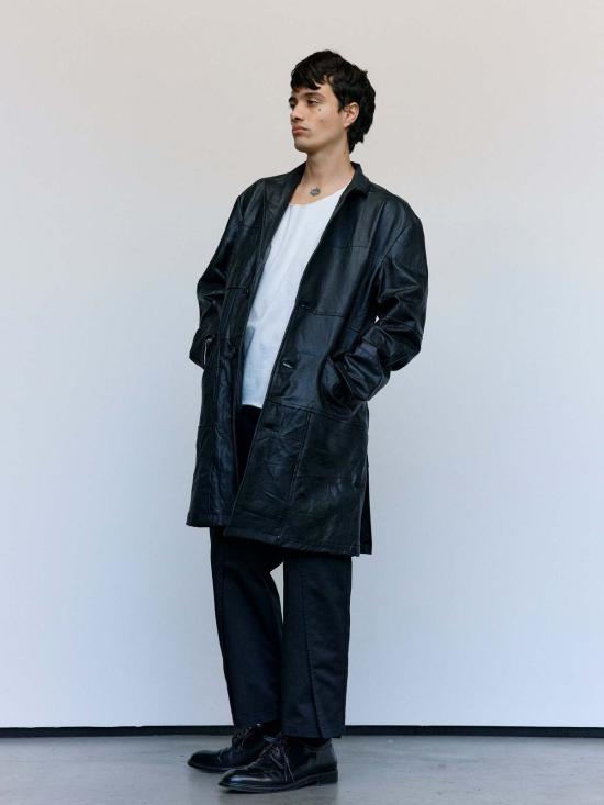  올드 파크 자켓 가죽 체스터필드 재킷 - OLD PARK