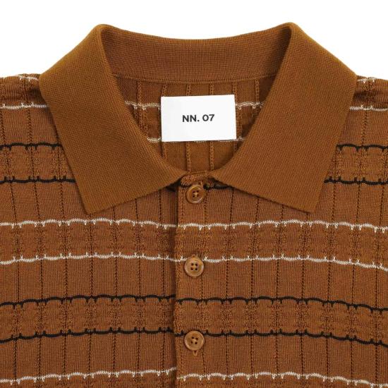  엔엔07 폴로 티셔츠 Nn.07 알피 니트 폴로 시나몬 - NN07