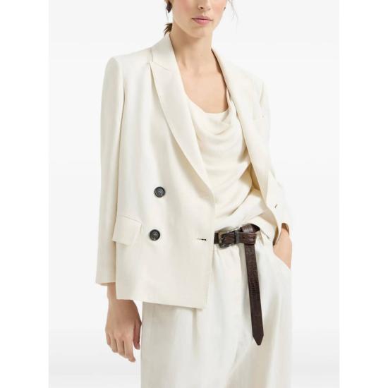  브루넬로 쿠치넬리 수트 자켓 재킷 블레이저 아이보리 - BRUNELLO CUCINELLI