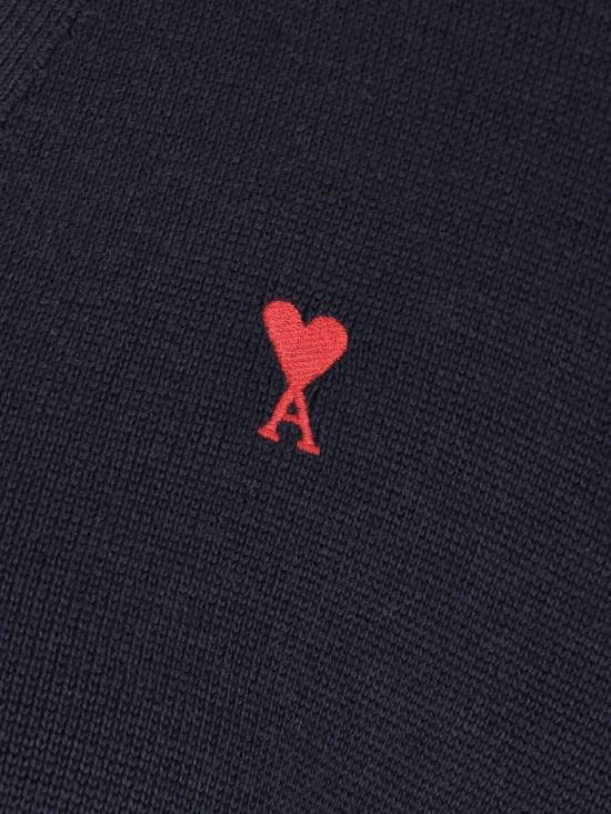  아미 가디건 Ami Alexandre Mattiussi Ami De C Ur 카디건 블루 - AMI