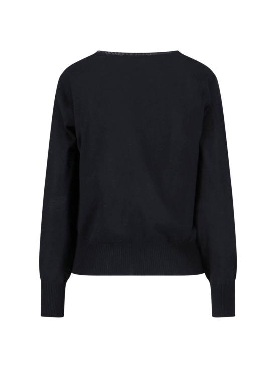  비비안웨스트우드 스웨터 비비안 웨스트우드 고급 니트 드레이프 카울넥  블랙 - VIVIENNE WESTWOOD