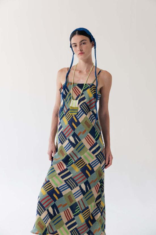  Serien°umerica 롱 원피스 Serien°Umerica 프린트 슬립 드레스 - OTHER BRANDS