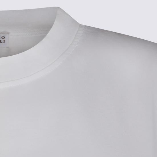  브루넬로 쿠치넬리 반팔 티셔츠 Brunello Cucinelli 코튼 티셔츠 - BRUNELLO CUCINELLI