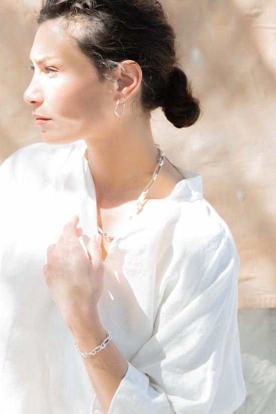  시리 한스도터 이어링 마드론 후프 귀걸이 (은) - SIRI HANSDOTTER