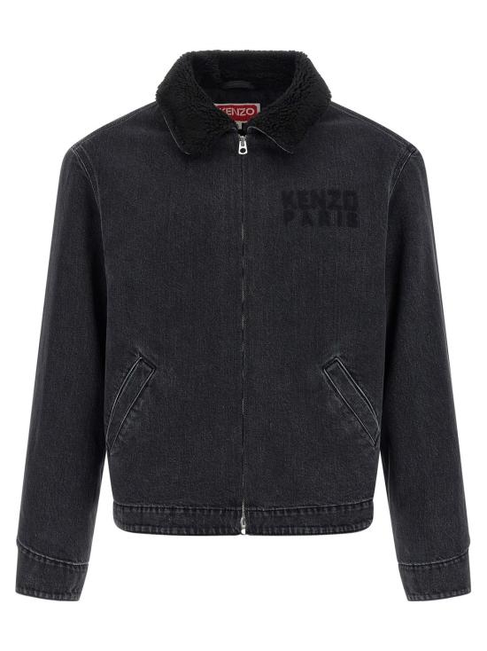  겐조 데님 자켓 해피 타이거 데님 재킷 블랙