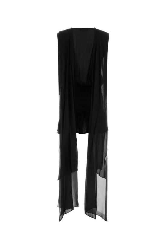  블루마린 숏 원피스 조젯 미니 드레스 블랙 - BLUMARINE