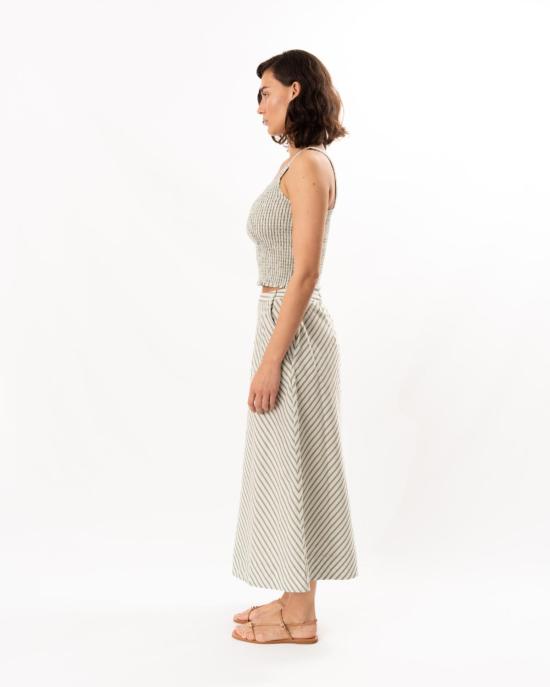  릴라 피 롱 스커트 릴라 P. 스트라이프 맥시 스커트 풀 스트라이프 - LILLA P