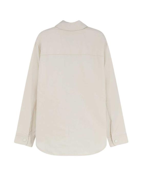  아미 긴팔 셔츠 Ami Alexandre Mattiussi Ami De Coeur 코튼 셔츠 블랑 크림 - AMI