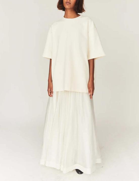  더 가먼트 롱 스커트 가먼트 길리안 볼륨 스커트 크림